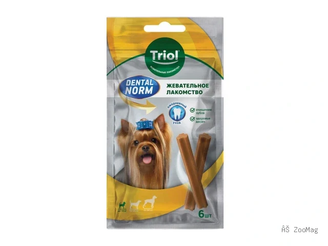 Triol жевательные палочки DENTAL NORM для собак мелких пород, 90 г, 6 шт.