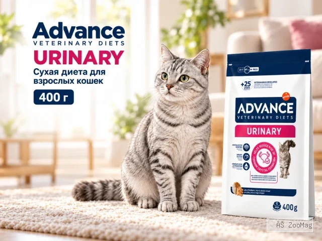 Advance Veterinary Diets Urinary с курицей сухой ветеринарный корм для взрослых кошек, 400 г