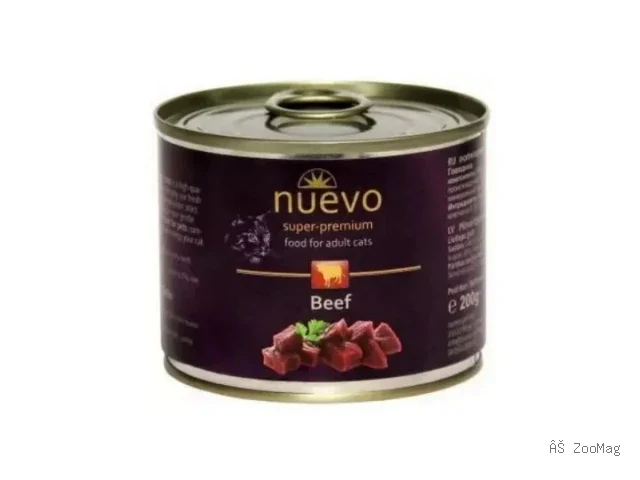 Nuevo влажный корм Adult Beef для взрослых кошек с говядиной 200 г
