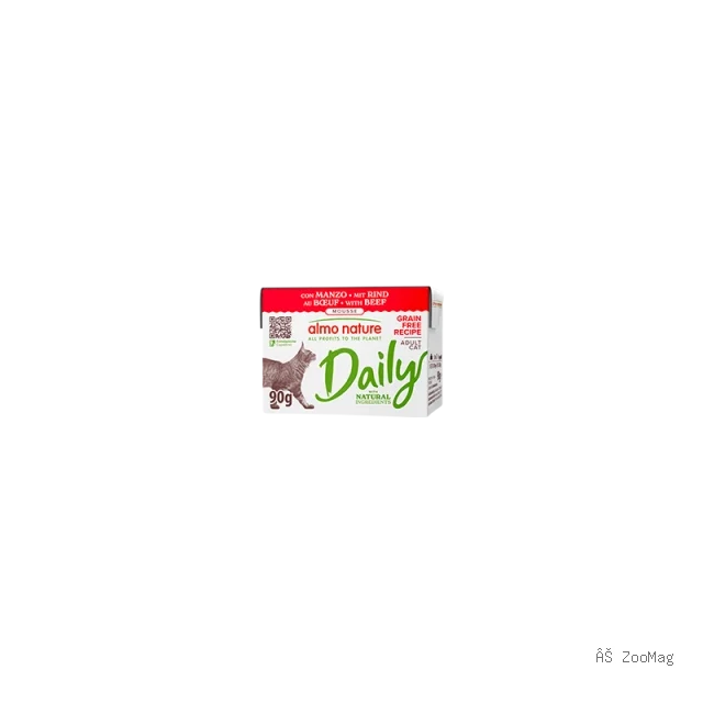 Almo Nature DAILY влажный корм для кошек с говядиной, тетрапак 90 гр