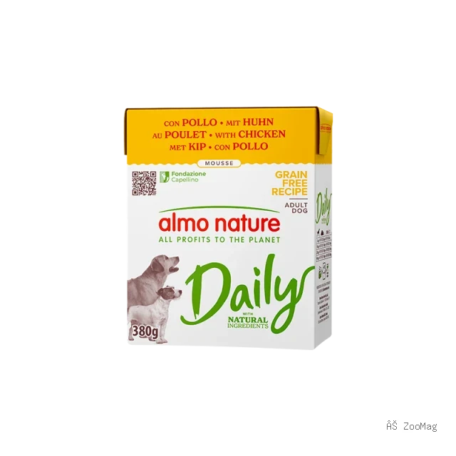 Almo Nature DAILY влажный корм для собак с курицей, тетрапак 380 гр