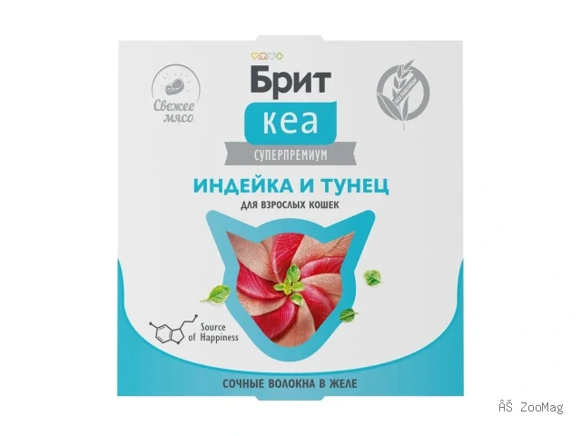 Brit Care влажный корм Волокна в желе для взрослых кошек с индейкой и тунцом 75 г