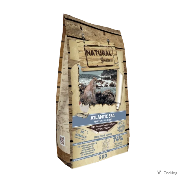 Natural Greatness Cat Atlantic Sea корм для кошек лосось беззерновой для стерилизованных и пожилых 5 кг