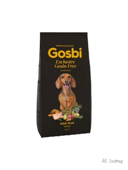 Gosbi Exclusive GF Adult Mini корм для собак миниатюрных пород утка беззерновой гипоаллергенный холистик 7 кг