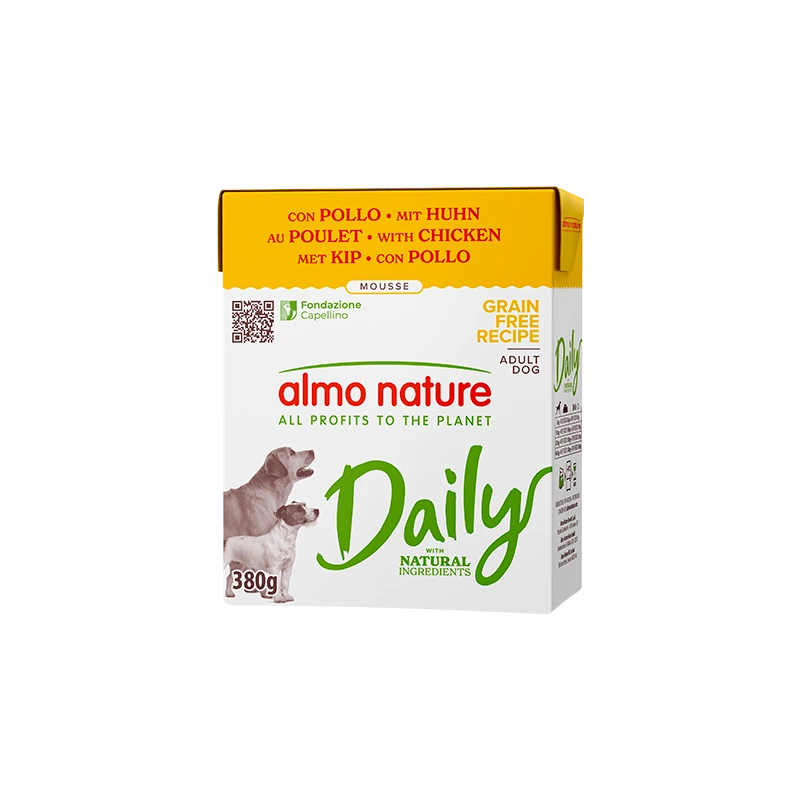 Almo Nature DAILY влажный корм для собак с курицей, тетрапак 380 гр