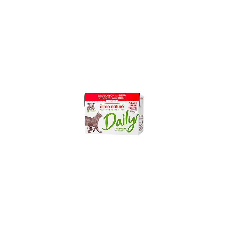 Almo Nature DAILY влажный корм для кошек с говядиной, тетрапак 90 гр